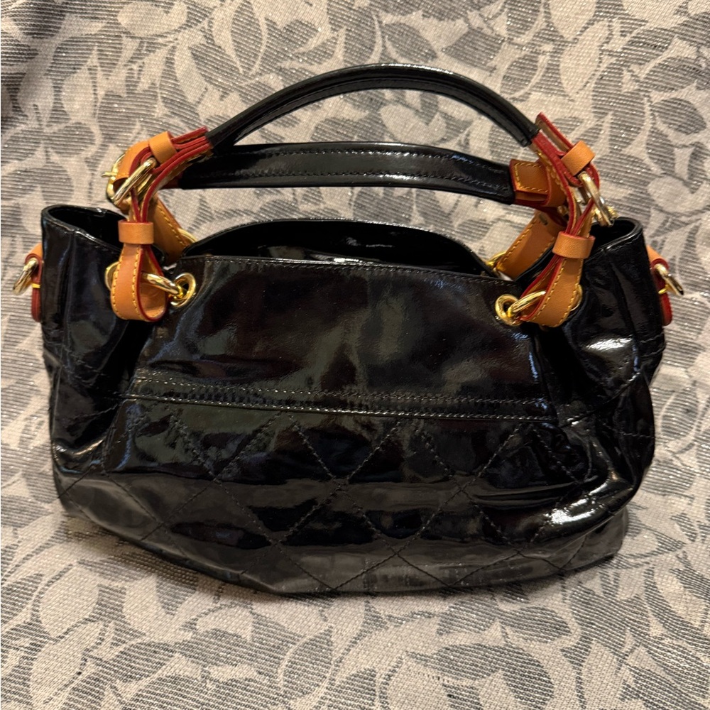 Cavalcanti Black Patent Leather Hand/Shoulder/Crossbody Bag